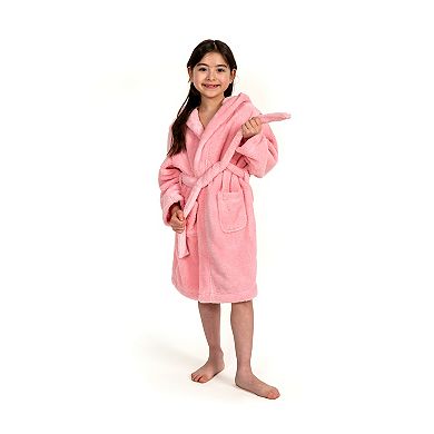 Linum Home Textiles Kids Super Plush Double Brushed Hooded Bathrobe