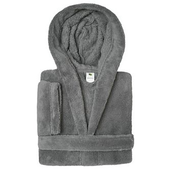 Linum Home Textiles Kids Super Plush Double Brushed Hooded Bathrobe