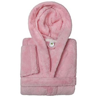 Linum Home Textiles Kids Super Plush Double Brushed Hooded Bathrobe