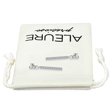 Aleure Precioso Sterling Silver Multi Chain & Triple Drop Earrings