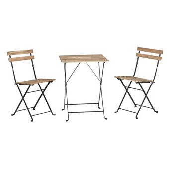 Lavish Home 3 pc Folding Wood Bistro Set