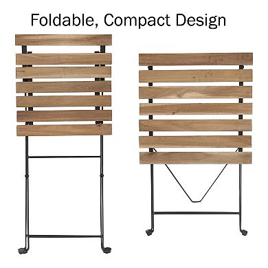 Lavish Home 3-pc. Folding Wood Bistro Set
