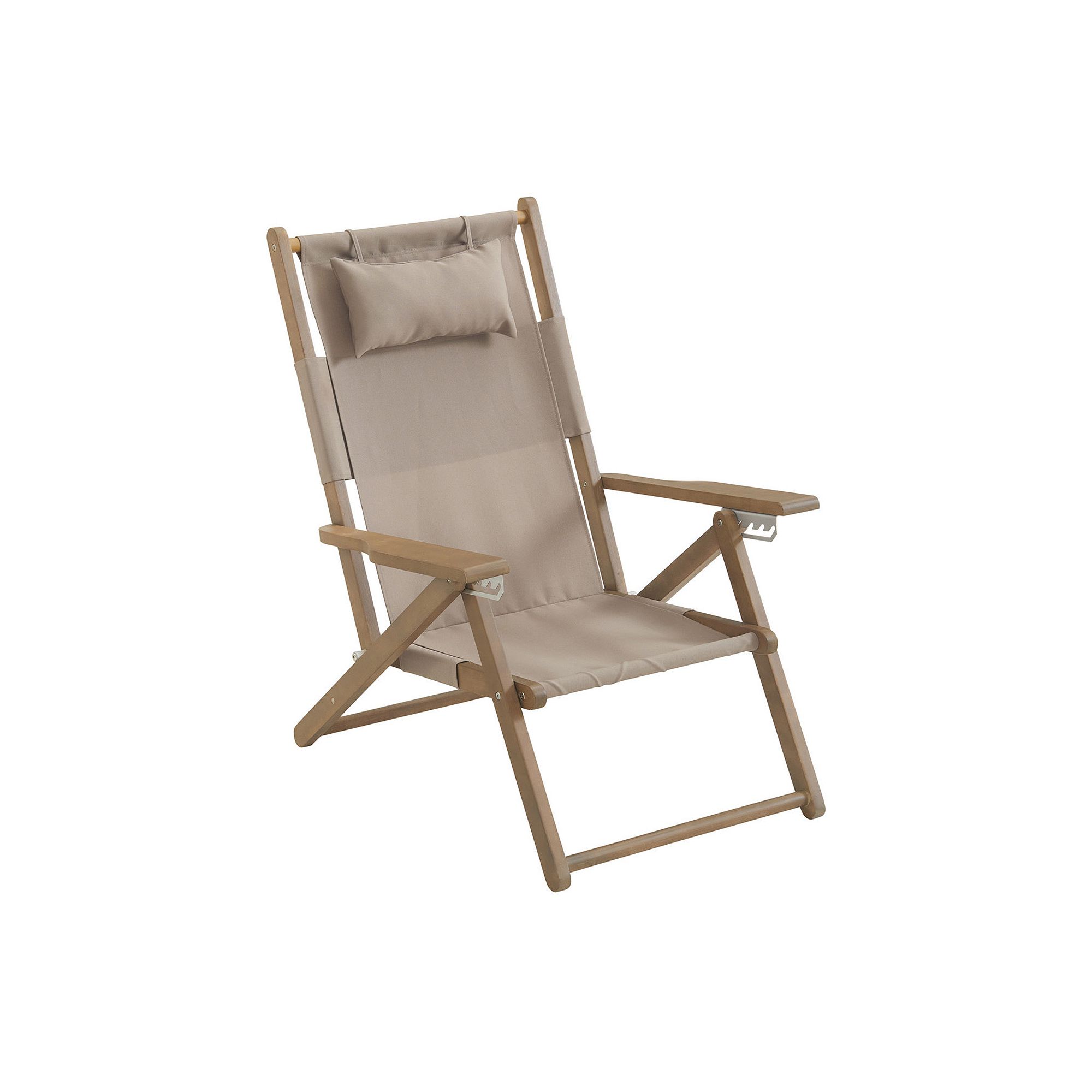 Lavish Home Folding Backpack Beach Chair, Brown