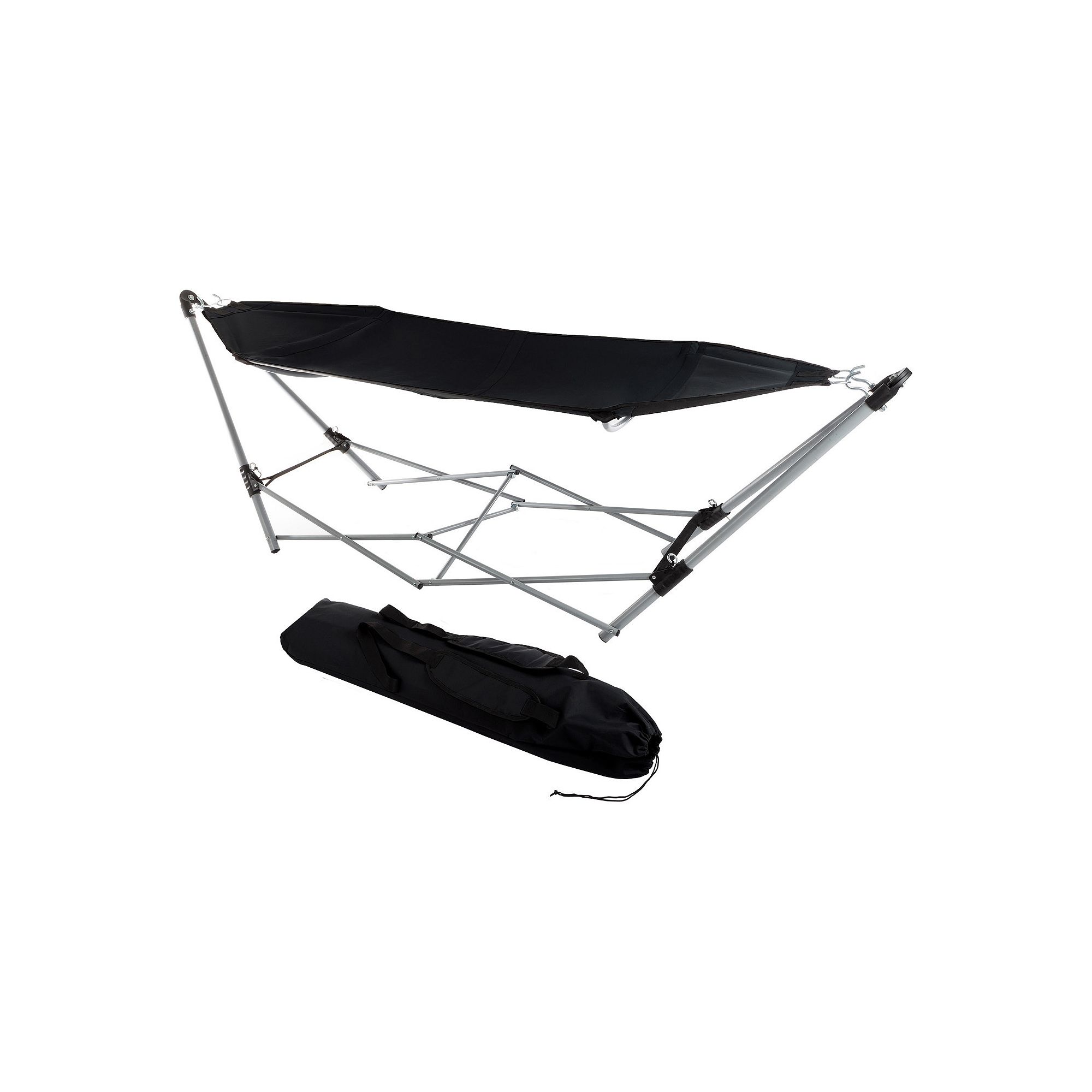 Lavish Home Portable Hammock with Stand, Black