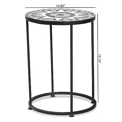 Baxton Studio Kaden Outdoor Side Table