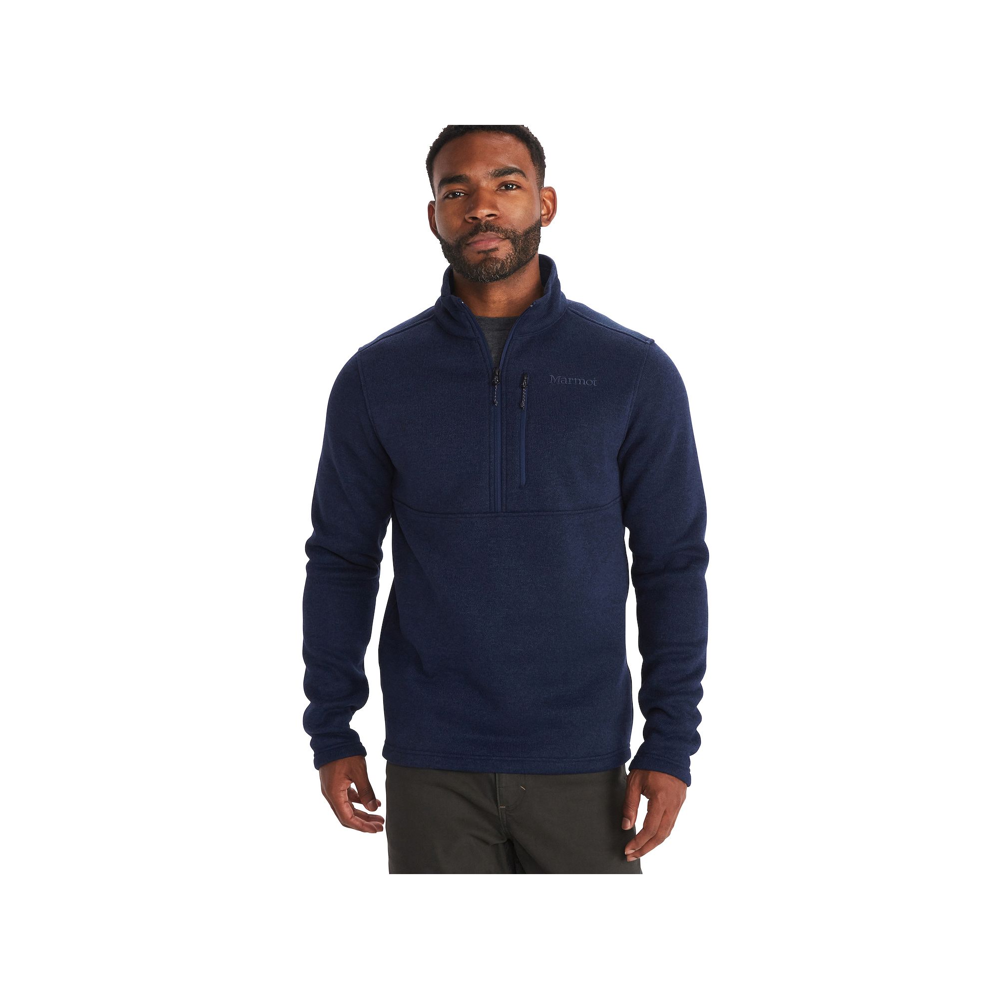 Mens Marmot Drop Line 1/2 Zip, Size: Large, Blue