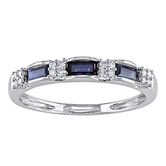 Stella Grace 10k White Gold Sapphire & Diamond Accent Eternity Ring