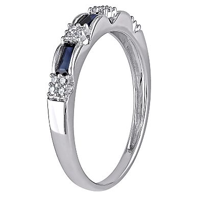Stella Grace 10k White Gold Sapphire & Diamond Accent Eternity Ring