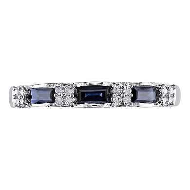Stella Grace 10k White Gold Sapphire & Diamond Accent Eternity Ring