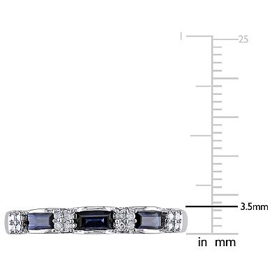 Stella Grace 10k White Gold Sapphire & Diamond Accent Eternity Ring