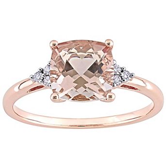 Stella Grace 14k Rose Gold Morganite & Diamond Accent Engagement Ring