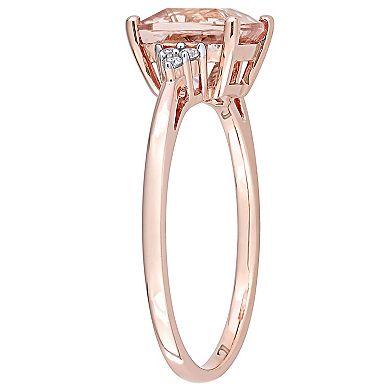 Stella Grace 14k Rose Gold Morganite & Diamond Accent Engagement Ring