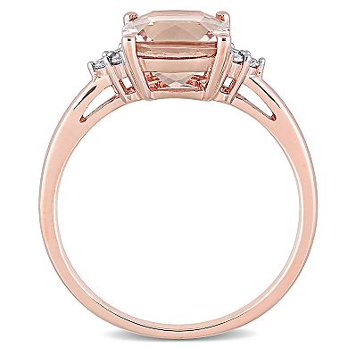 Stella Grace 14k Rose Gold Morganite & Diamond Accent Engagement Ring