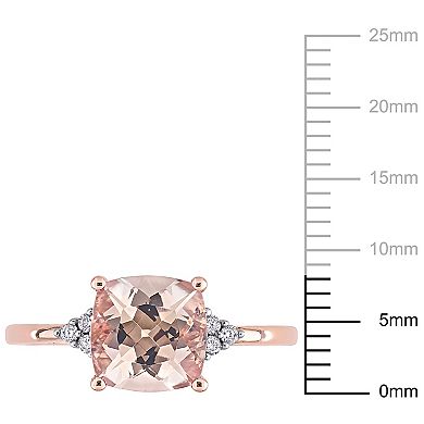 Stella Grace 14k Rose Gold Morganite & Diamond Accent Engagement Ring