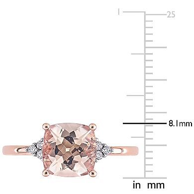Stella Grace 14k Rose Gold Morganite & Diamond Accent Engagement Ring