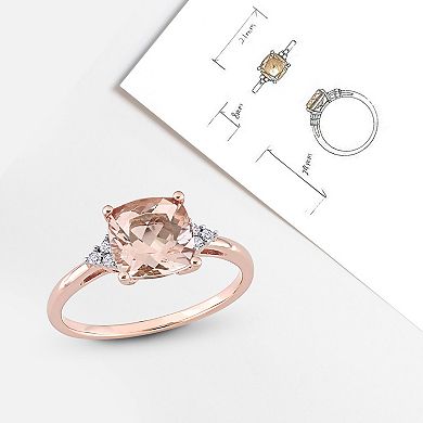 Stella Grace 14k Rose Gold Morganite & Diamond Accent Engagement Ring