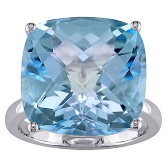Stella Grace 14k White Gold Sky Blue Topaz Cocktail Ring