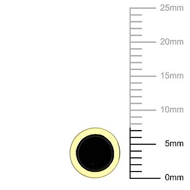 Stella Grace 14k Gold Round Black Onyx Stud Earrings