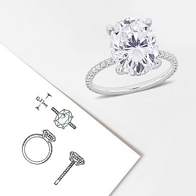 Stella Grace 4-7/8 Carat T.W Lab-Created Moissanite Engagement Ring
