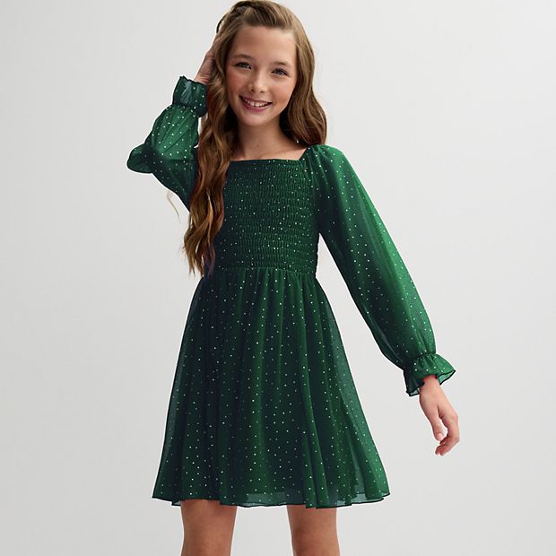zara festive days purple dress Stylish Sparkle Mesh A-Line Dress