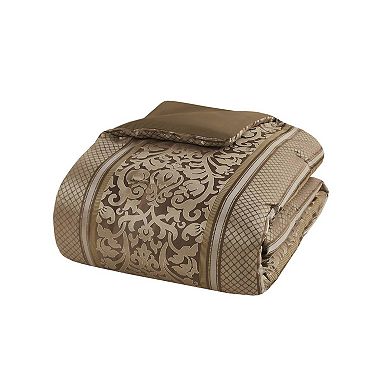 Madison Park Abigail 6-Piece Jacquard Comforter Set with Throw Pillows