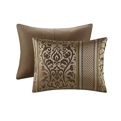 Madison Park Abigail 6-Piece Jacquard Comforter Set with Throw Pillows
