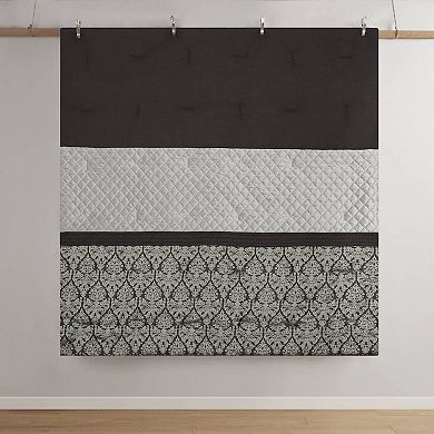 Madison Park Annette 6-Piece Jacquard Comforter Set with Throw Pillows