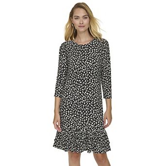 Women's Harper Rose 3/4-Sleeve Ruffle Hem Shift Dress