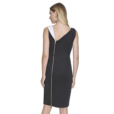 asymmetrical neck sheath dress Xscape Women's Asymmetric-Neck Side-Slit Gown - Midnight
