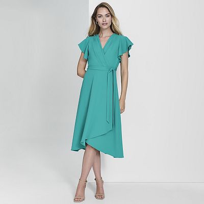 women's belted fit & flare midi dress Belted Fit and Flare Midi Dress 1X