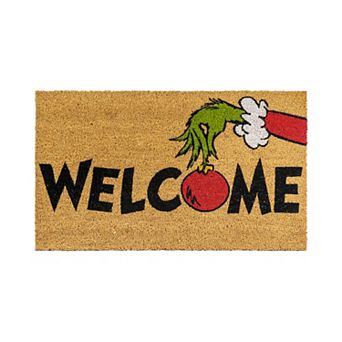 Dr. Seuss' How the Grinch Stole Christmas Welcome Natural Coir Doormat