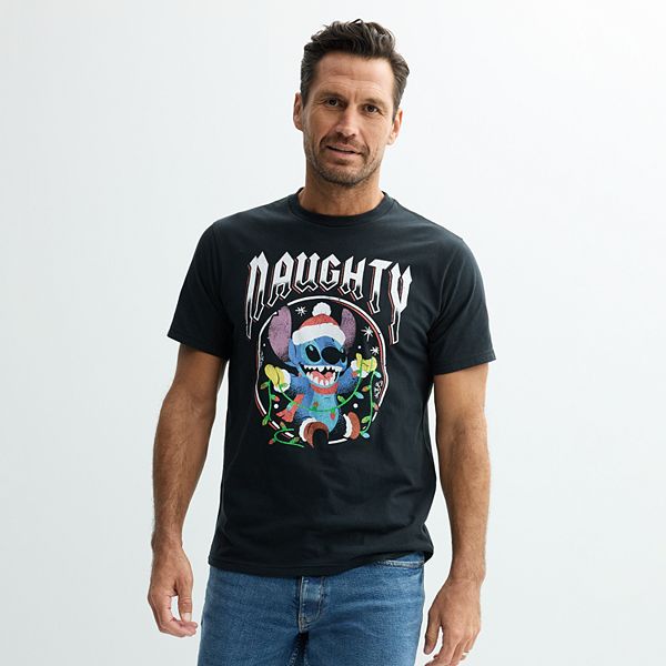 Disney's Lilo & Stitch Naughty Men's Graphic Tee - Black (S)