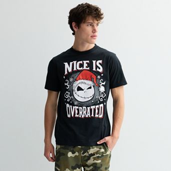 Disney's The Nightmare Before Christmas Jack Skellington Nice Is Overrated Men's Graphic Tee