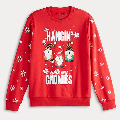 Men's Holiday Hanging with My Gnomies Crewneck Graphic Sweatshirt