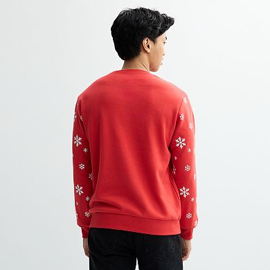 Men's Holiday Hanging with My Gnomies Crewneck Graphic Sweatshirt