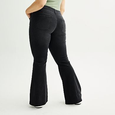Junior's Plus Size SO® Low Rise Flare Jeans