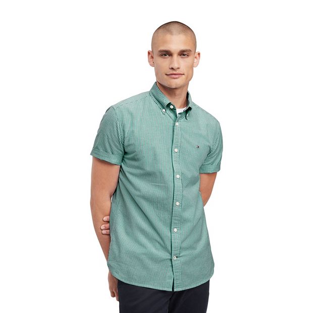 Men's Tommy Hilfiger Stretch Short Sleeve Oxford Button-Down Shirt
