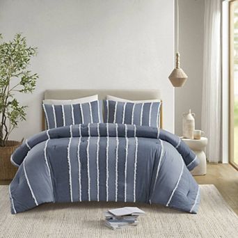 INK+IVY Shay 3 pc Striped Cotton Comforter Set