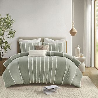 INK+IVY Shay 3 pc Striped Cotton Comforter Set