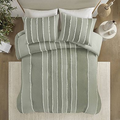 INK+IVY Shay 3-Piece Striped Cotton Duvet Cover Set