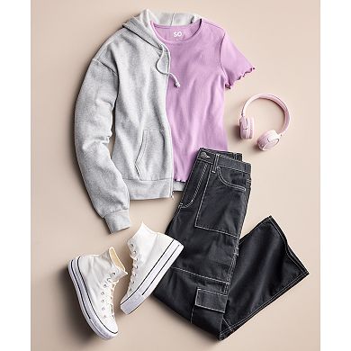 Juniors' SO® High-Rise Wide Leg Cargo Pants