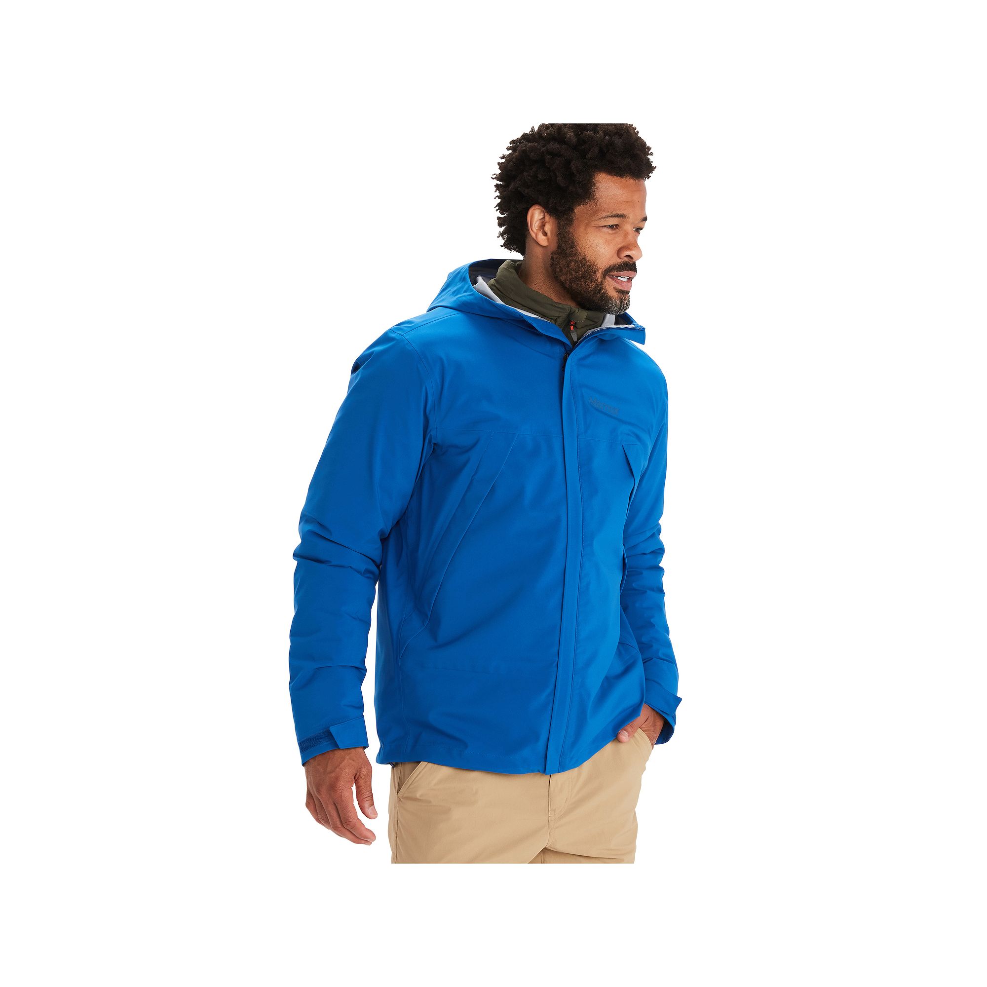 Mens Marmot PreCip Eco Pro Hooded Rain Jacket, Size: Medium, Dark Blue