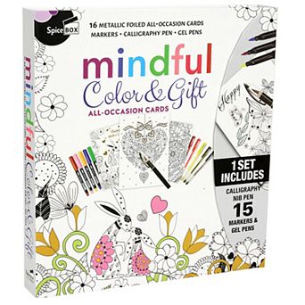 SpiceBox Sketch Plus: Mindful Color and Gift All-Occasion Cards Kit