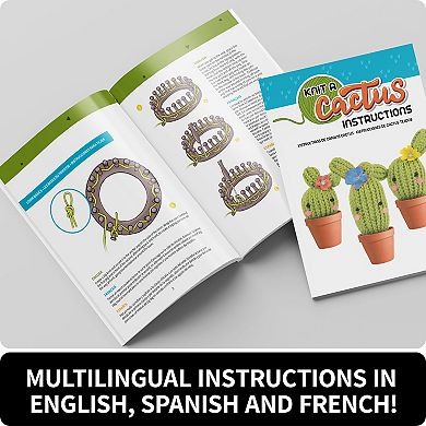 SpiceBox Style Me Up Knit-a-Cactus Knitting Kit