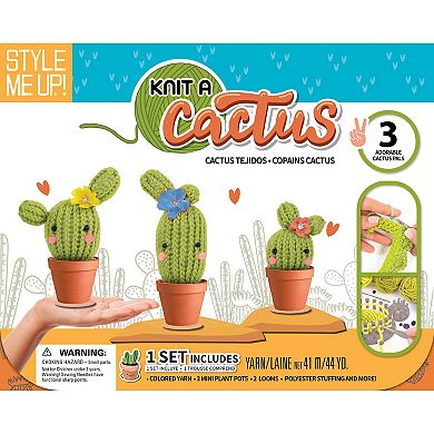 SpiceBox Style Me Up Knit-a-Cactus Knitting Kit