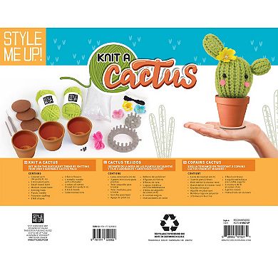 SpiceBox Style Me Up Knit-a-Cactus Knitting Kit