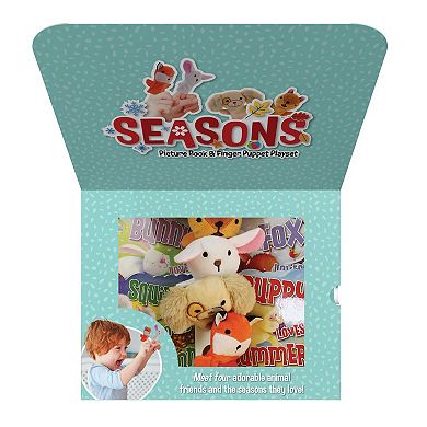 SpiceBox First Library Four Seasons: 4 Die-Cut Board Books with Finger Puppets