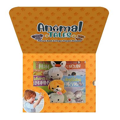 SpiceBox First Library Animal Tales: Interactive Board Books with Finger Puppets