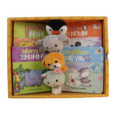 SpiceBox First Library Animal Tales: Interactive Board Books with Finger Puppets