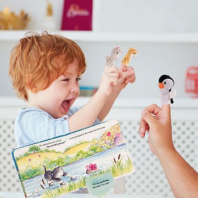 SpiceBox First Library Animal Tales: Interactive Board Books with Finger Puppets